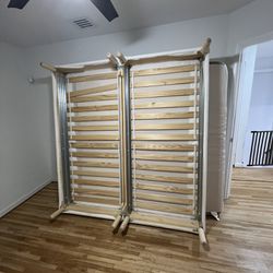 IKEA King Bed Frame With Wood Legs