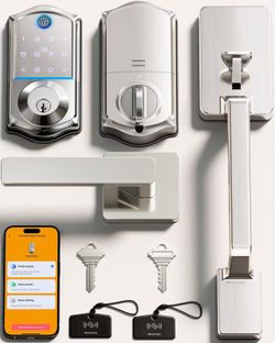 Veise VE017-D Smart Front Door Lock Set, Satin Nickel