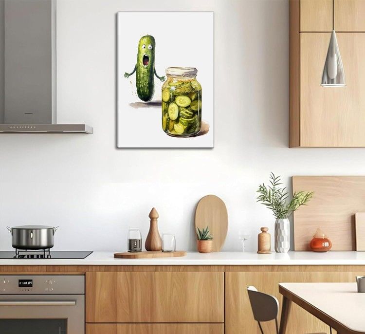 Funny Pickle Canvas Wall Art – B33
