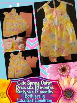 Spring Outfit: Dress size 18 months & Pants size 12 months