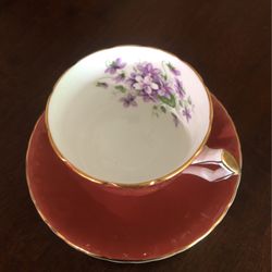 Cute Aynsley Tea Cup And Saucer- Fine Bone China