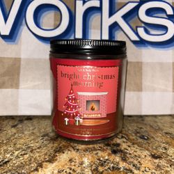 Bath & Body works Bright Christmas Morning Single Wick Candle 