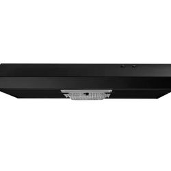 30 in. 240 CFM Convertible Under Cabinet Range Hood in Black with Lighting and Charcoal Filter