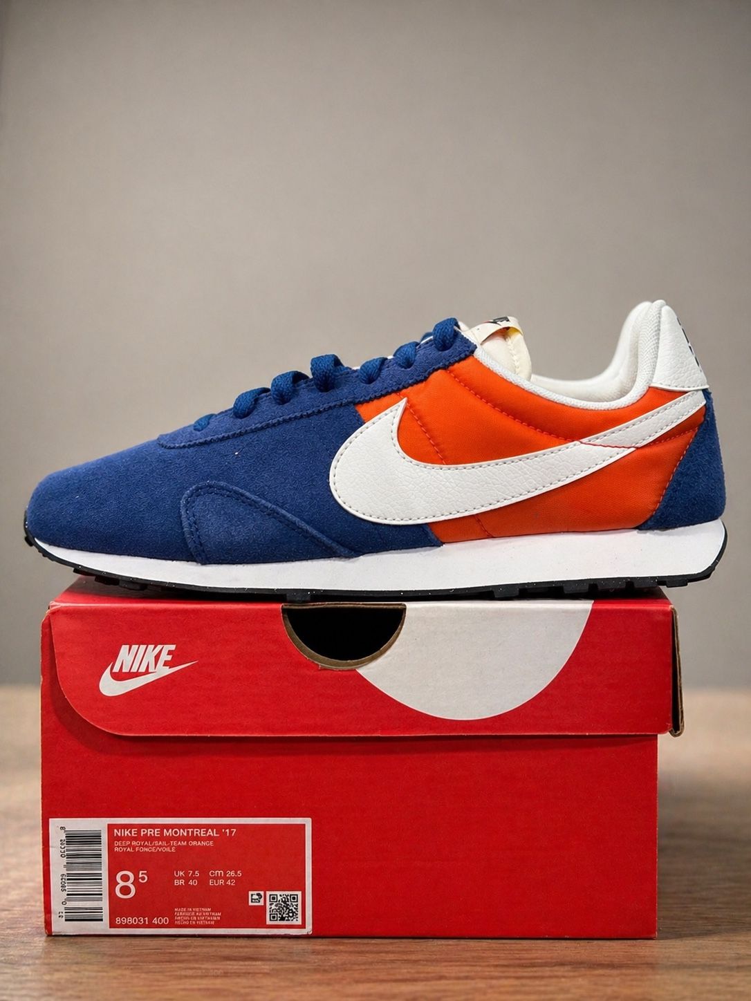 8.5 Nike Pre Montreal 17 'Deep Royal Orange' Men's 898031-400 New