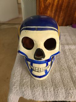 CHARGERS CERAMIC SKELETON DIA  DE LOS MUERTOS  FOR ALL YOU CHARGER FANS