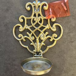 Gold Wall Sconce Candle Holder-Gold