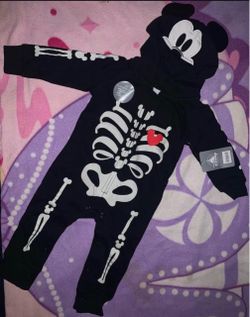 Mickey Mouse skeleton baby costume set