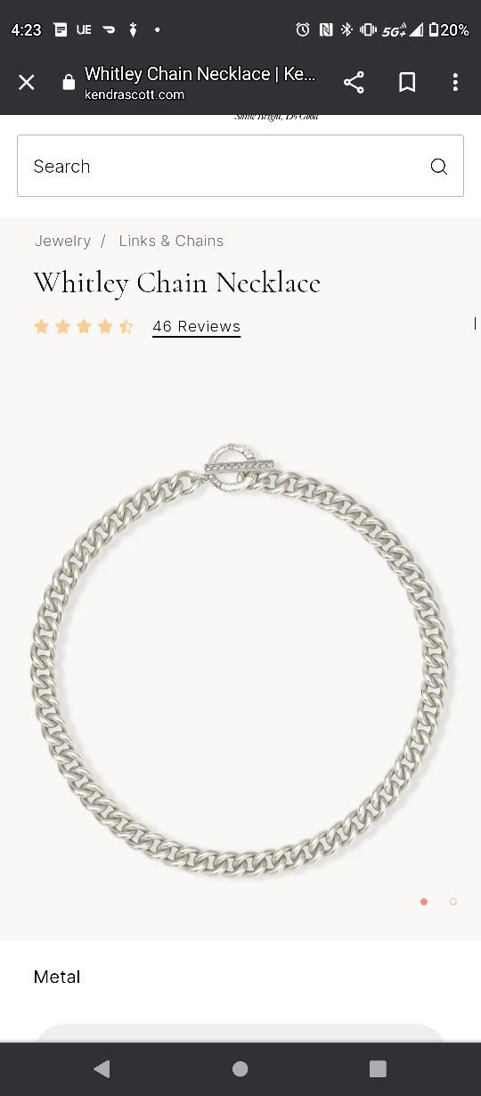 Kendra Scott Sold Out Whitley Necklace And Bracelet 80 for Sale