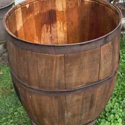 Large antique barrel Built in 1929 by contractor Charles Coyne  used in bakery shop. 1929 Coopersburg, PA, S Main St,. Normal wear