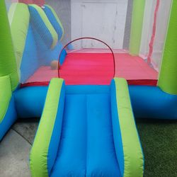 Kids Bounce House With Slide And Basket Ball Hoop