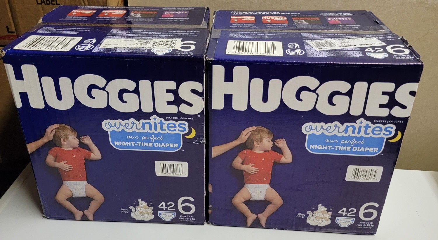 Nighttime Baby Diapers Size 6, 42 Ct, Huggies Overnites( lot of 2)