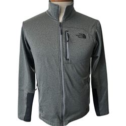 Men’s Size Small Petite The North Face Full Zip Athletic Jacket Gray 38x25