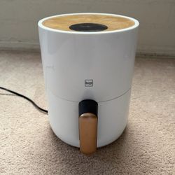 BCP Air Fryer White with Wood Accents