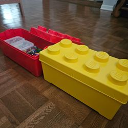 Random Legos + 2 Lego Boxes