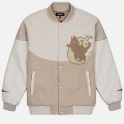 Mont Blanc Melton Wool Varsity Jacket (NWT) Cream color - XL 