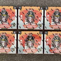 LOT OF 6 2024 NFL Totally Certified Football Hobby Box Trading Cards Premium Box Sealed