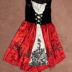 New Xl red short Rennisance dress costume October fest riding hood peasant