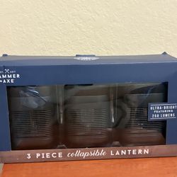Hammer + Axe 3 Piece Collapsible Utility Lantern Black