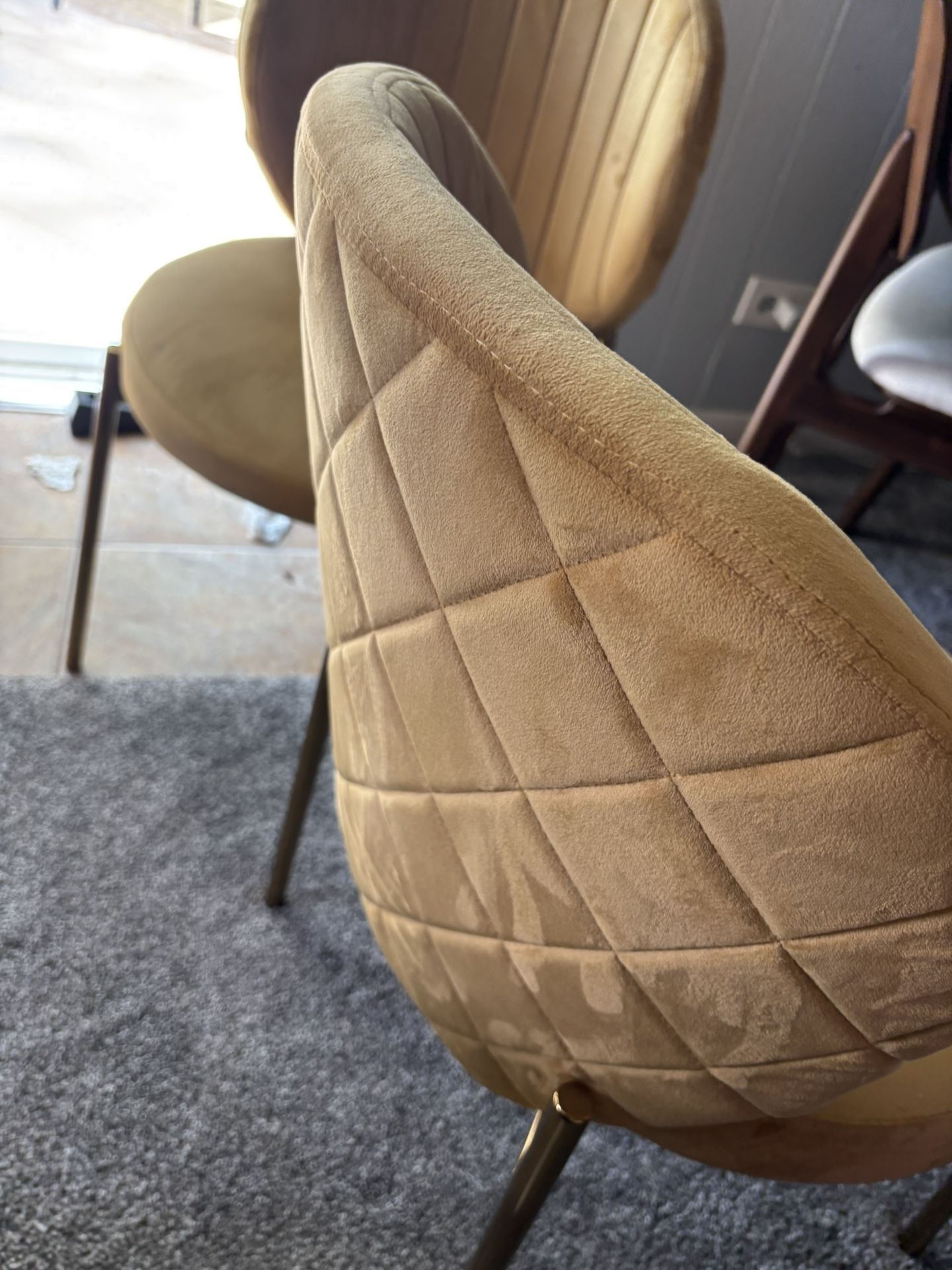 Velvet Gold Chairs! Gently Used and Super Cute!