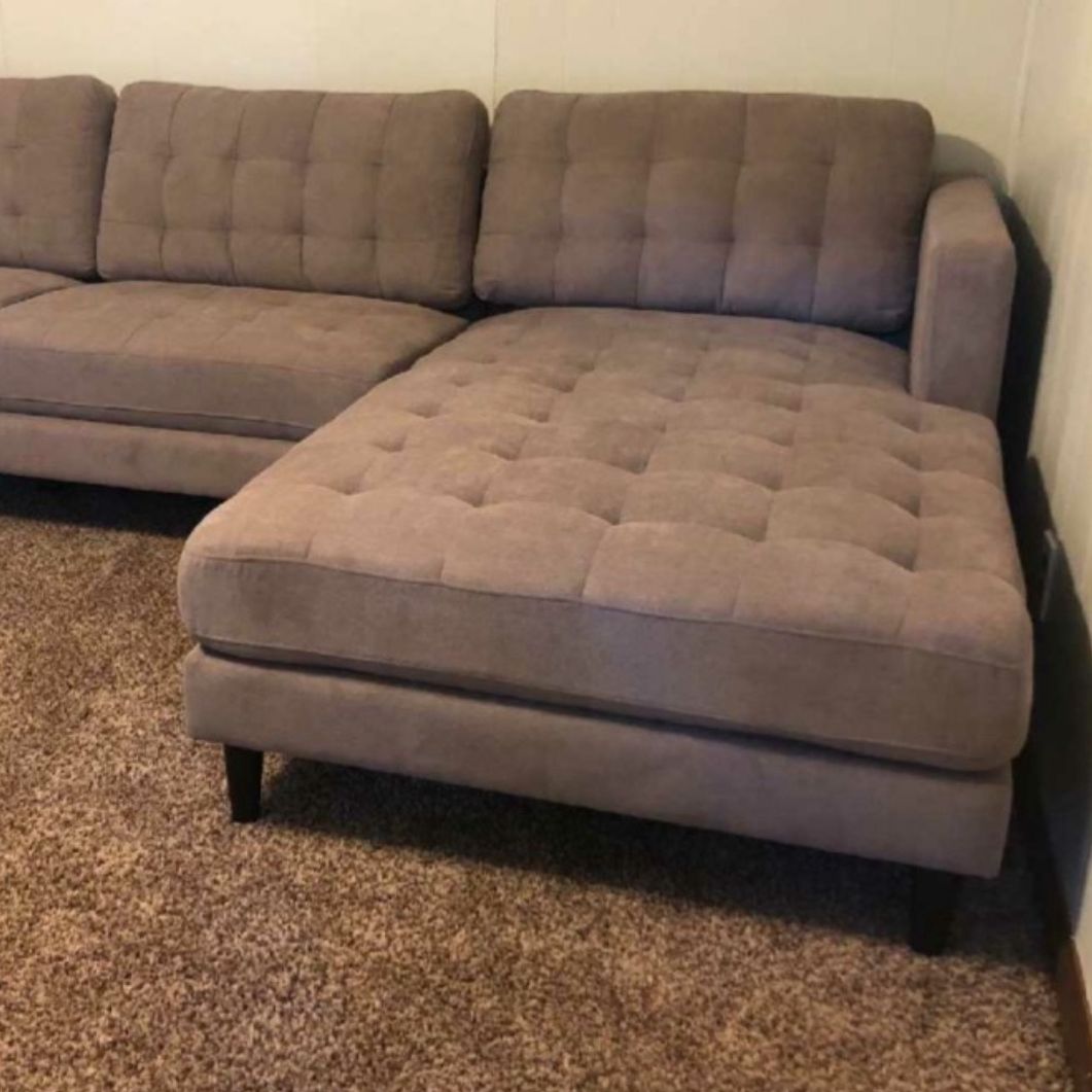 Brand New Grey Sectional couch + delivery and assembly
