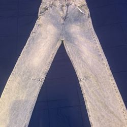 Light Wash Straight Leg Carpenter Jeans