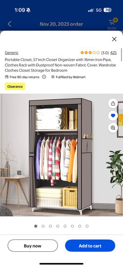 Portable Closet- Free Hangers