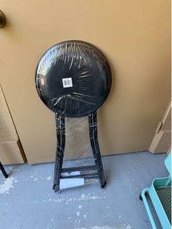 Black Folding Stool