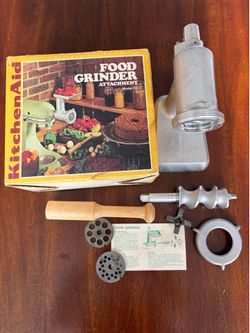 Vintage Hobart/Kitchen-aid Food Grinder with Attachments