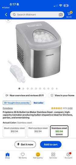 Frigidaire Bullet ice maker