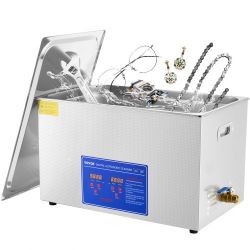375&Professional Ultrasonic Cleaner, 30 L Ultrasonic Jewelry Cleaner with Digital Timer & Heater, Stainless Steel Industrial Sonic Cleaner 40kHz for G