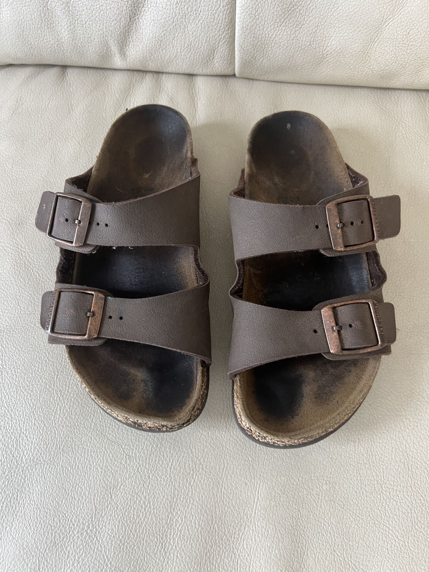 Birkenstock Arizona Brown Leather Sandal Cork Footbed Kid's Size 31 EU 13,5-1.5 US