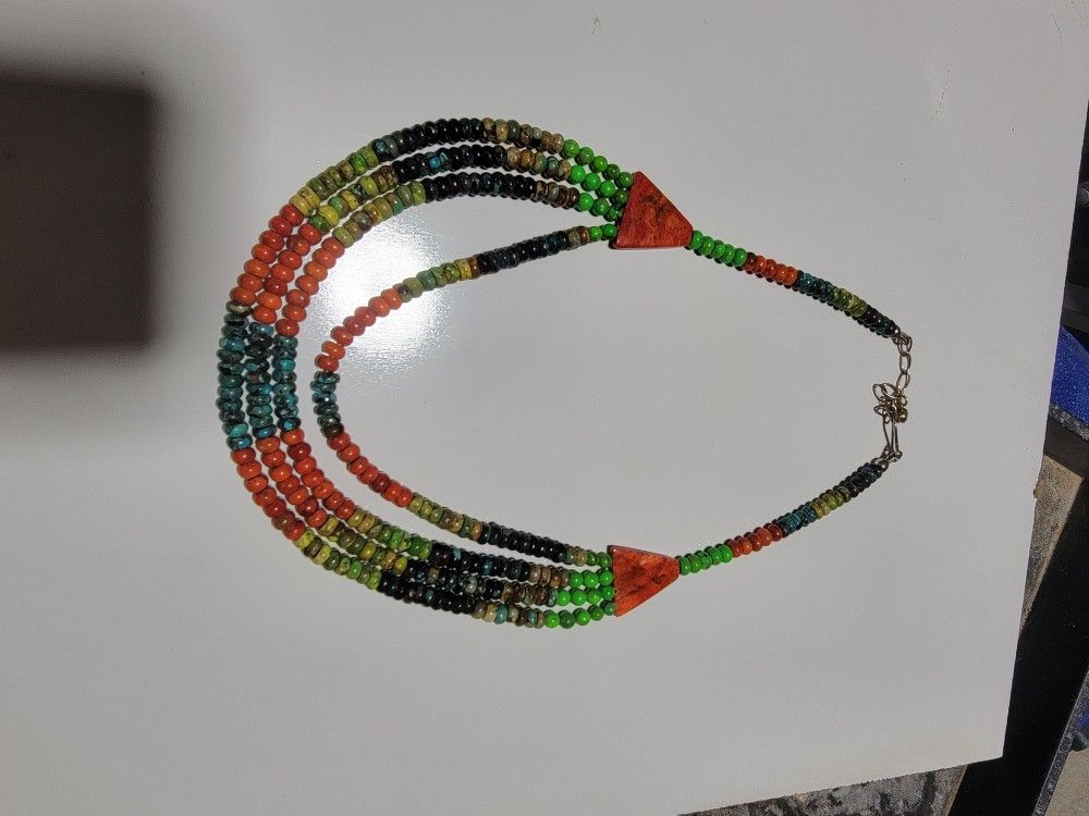 4 Strand Turquoise Bead Necklace