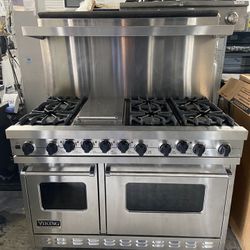 Stainless Steel Viking Professional 48” Dual Fuel Range 