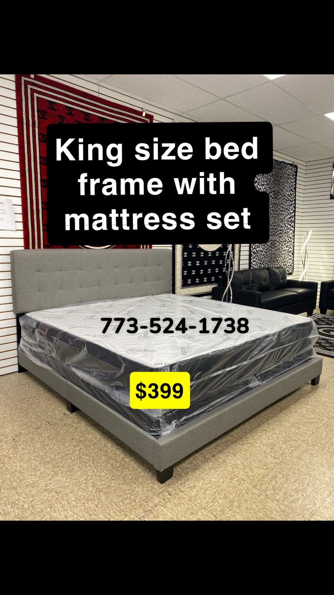 King Size Bundle Deal Headboard Frame Mattress And Box Spring Complete Bed King Size $399 Only