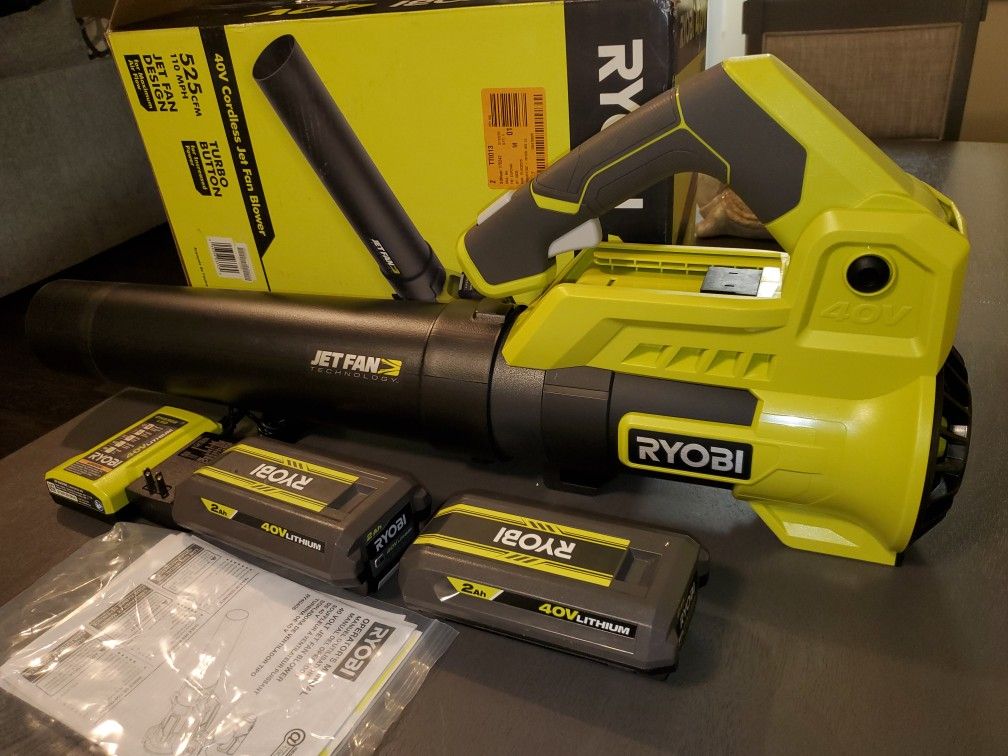 RYOBI40V 110 MPH 525 CFM Cordless Battery Variable Speed Jet Fan