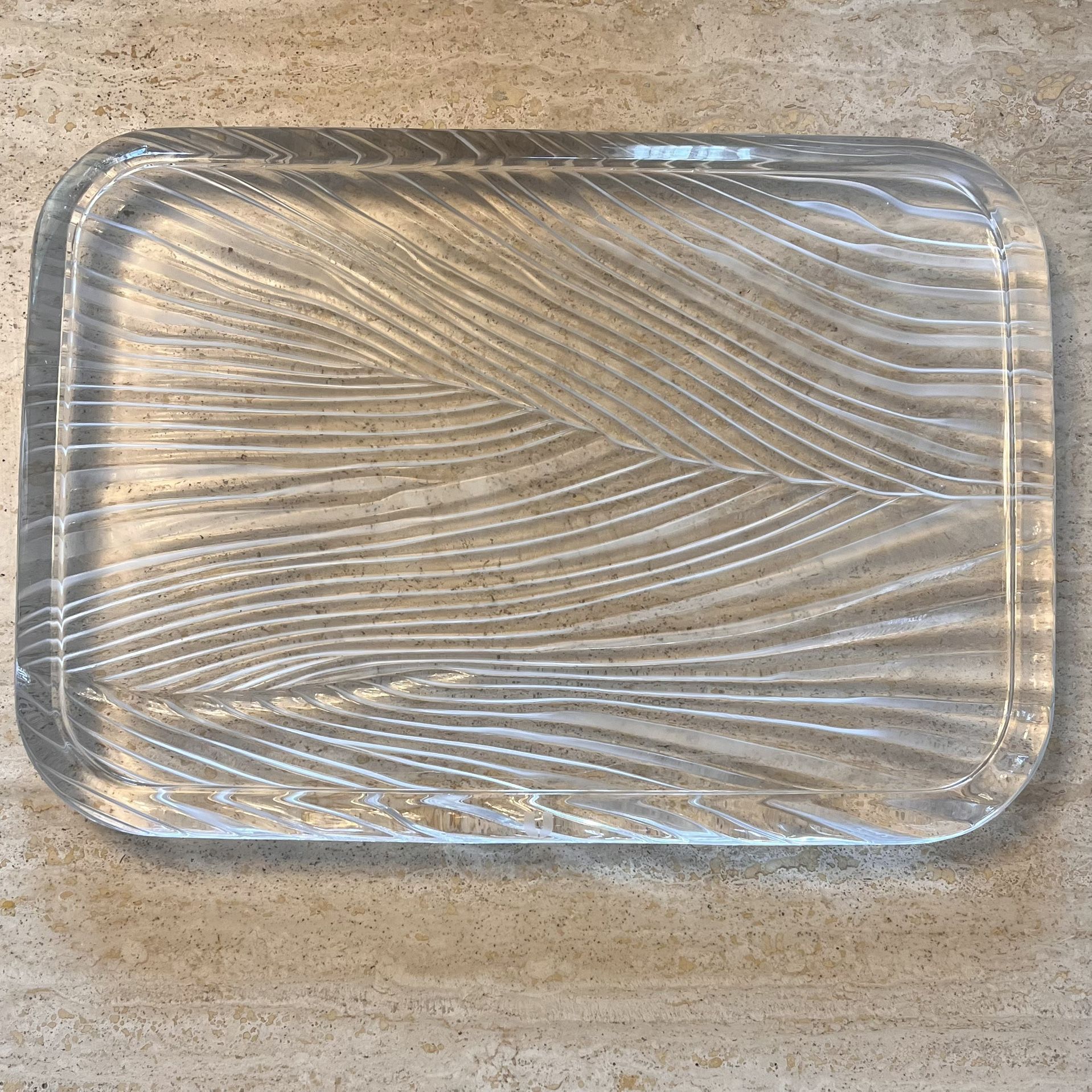 Vintage Emanuel Ungaro Sasaki Crystal Tray