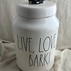 Dog Treats Rea Dunn Live Love Bark Crown Lid Canister 
