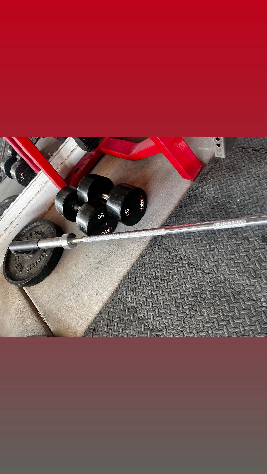80lb Umax Dumbbells 
