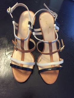 KATE SPADE WEDGE SANDALS. Size 7M. Made in Italy.