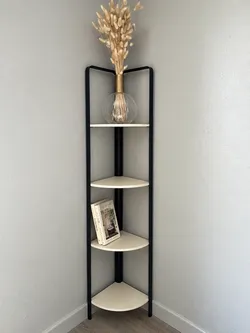 Cream & black corner shelf