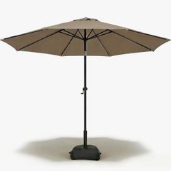 10 ft. Market Patio Umbrella with Base & Push Button Tilt