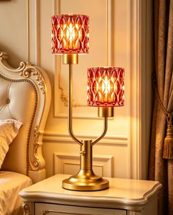 Vintage Mid Century Modern Table Lamp 2 Light