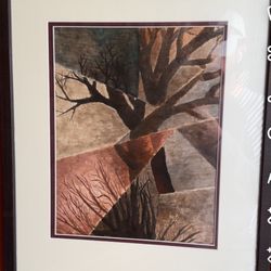 Abstract Tree Hand Painted 