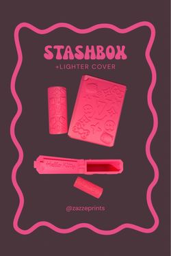 Pink Hello Kitty Stash Box and Lighter Cover Set