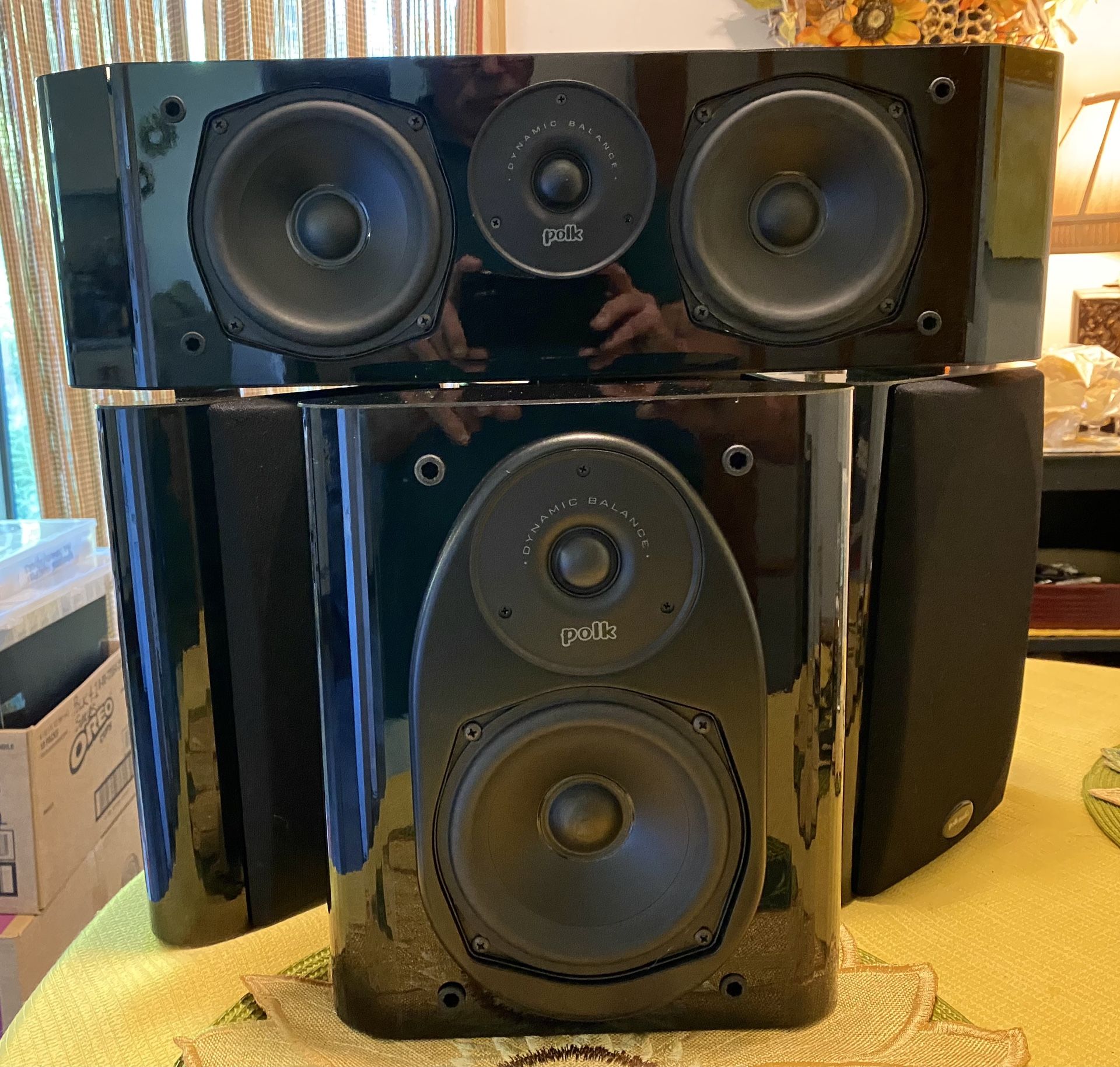 POLK RM-7500 BOOKSHELF/WALL-MOUNT SPEAKERS+POWERED SUB-WOOFER… 5.1 MUSIC & HOME THEATRE SYSTEM