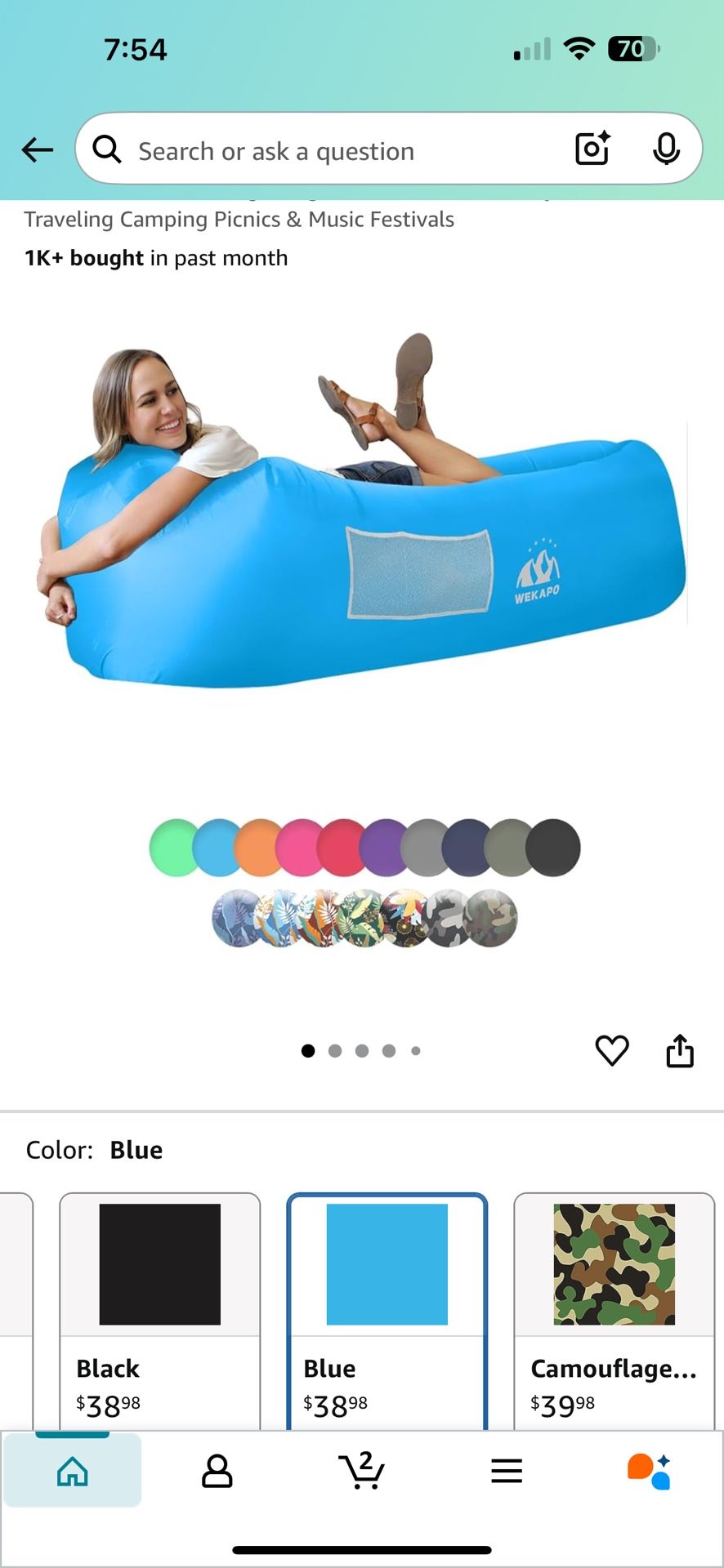 Inflatable Lounger Air Sofa Hammock-Portable,Water Proof& Anti-Air