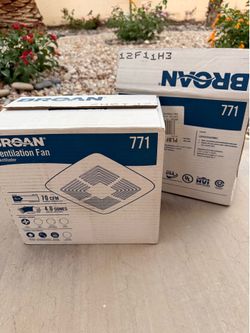 Broan Ventilation Fan White #771 NEW - 70 CFM 4.0 Sones Lot of 2