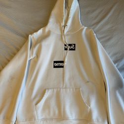 CDG x SUPREME Spilt Box Logo Hoodie