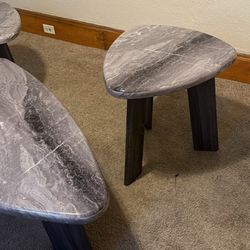 One coffee table and two end tables