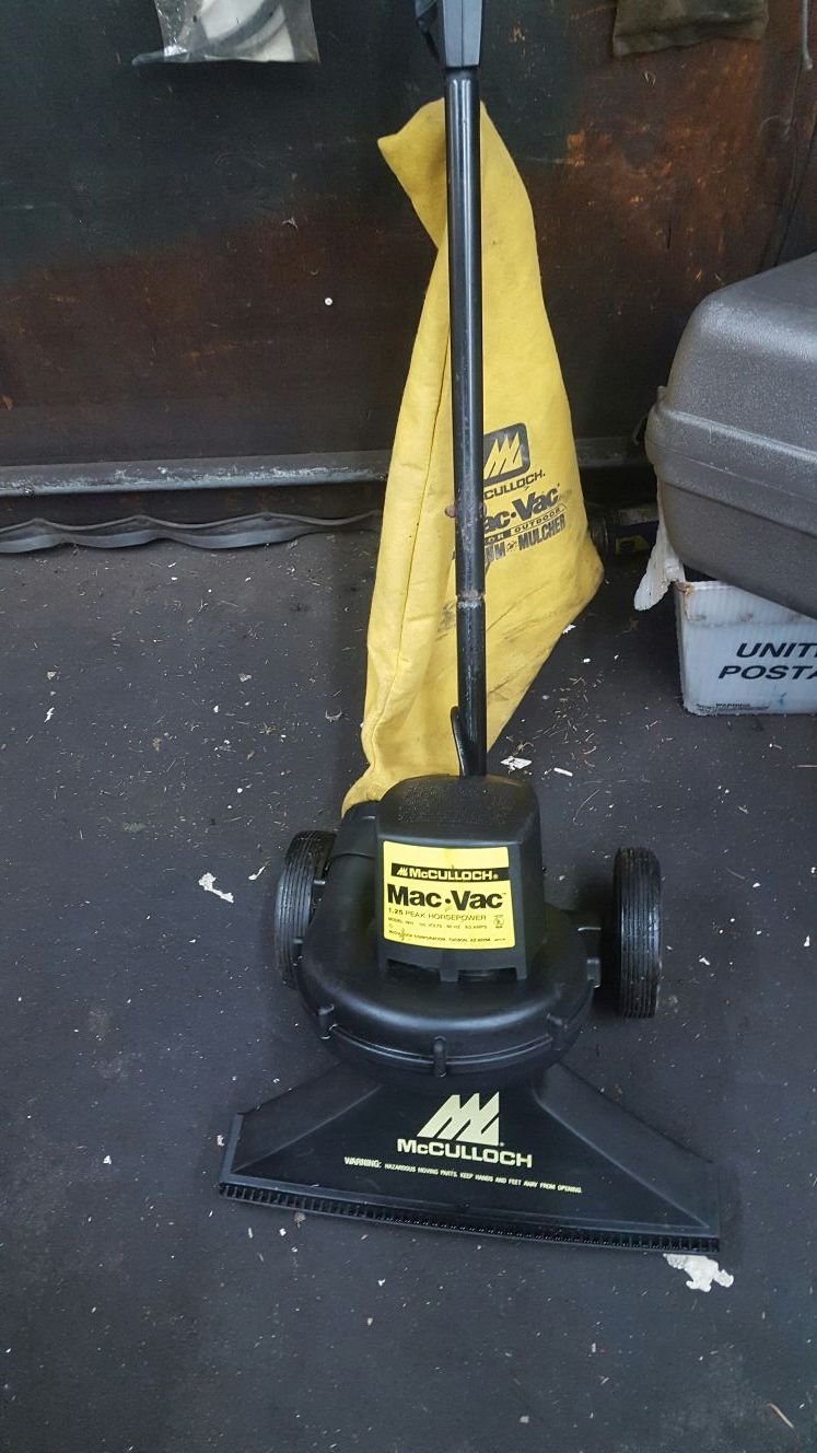 McCullough Mac vacation. 1.25 hp 120 volts. Indoor outdoor vacuum/mulcher
